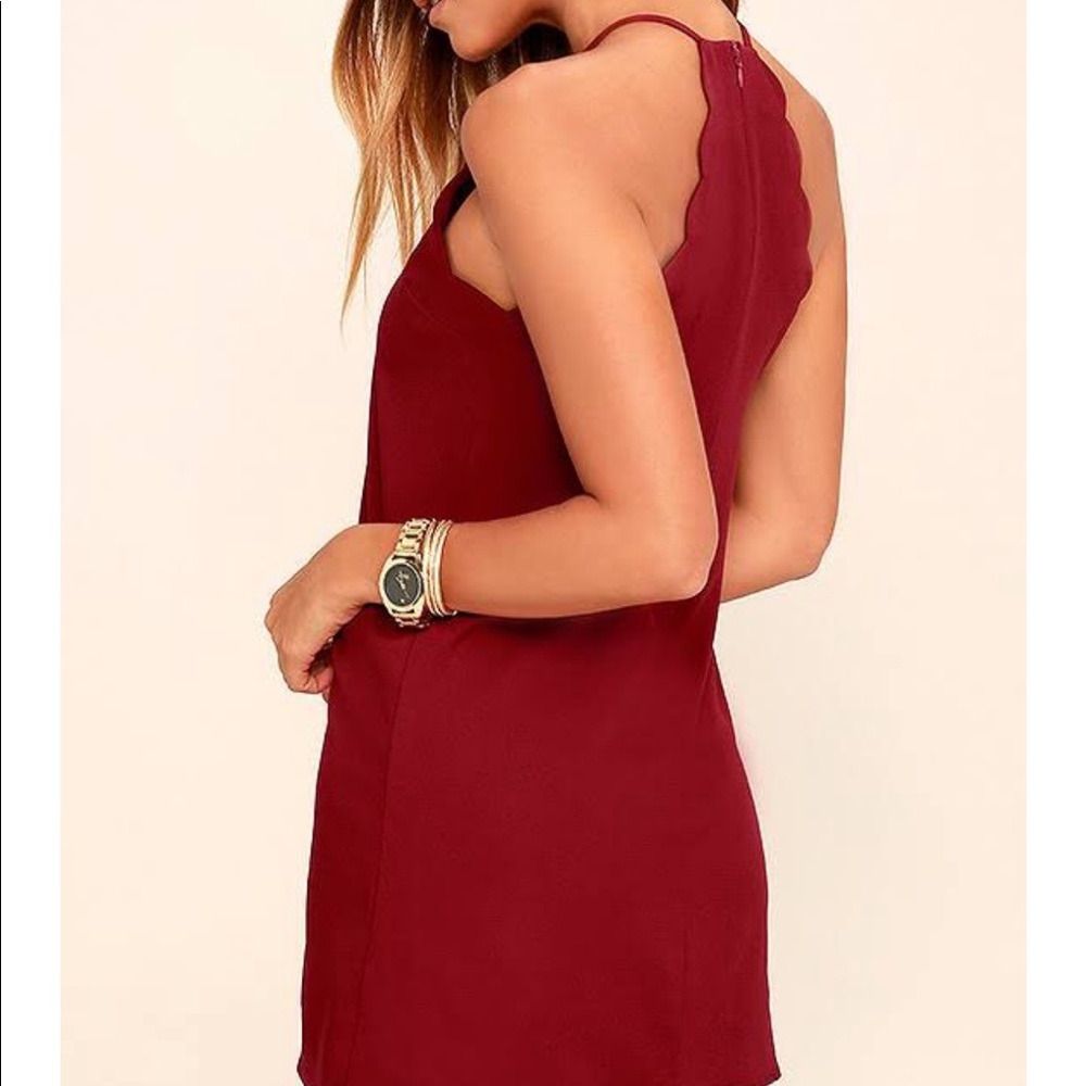 Lulus Endlessly Endearing Wine Red Dress